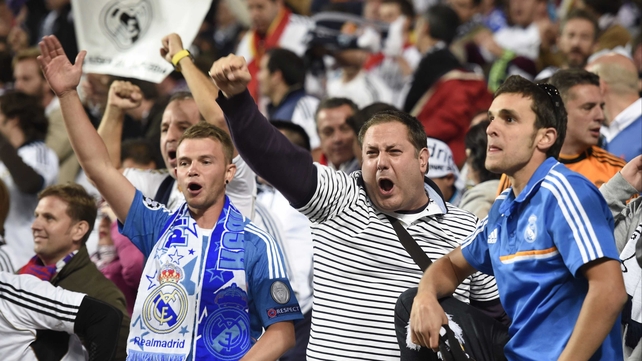 Real Madrid fans roar on their side