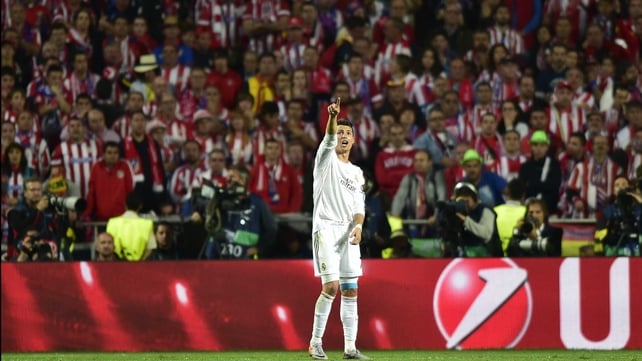 Cristiano Ronaldo is scrutinised by Atletico Madrid fans