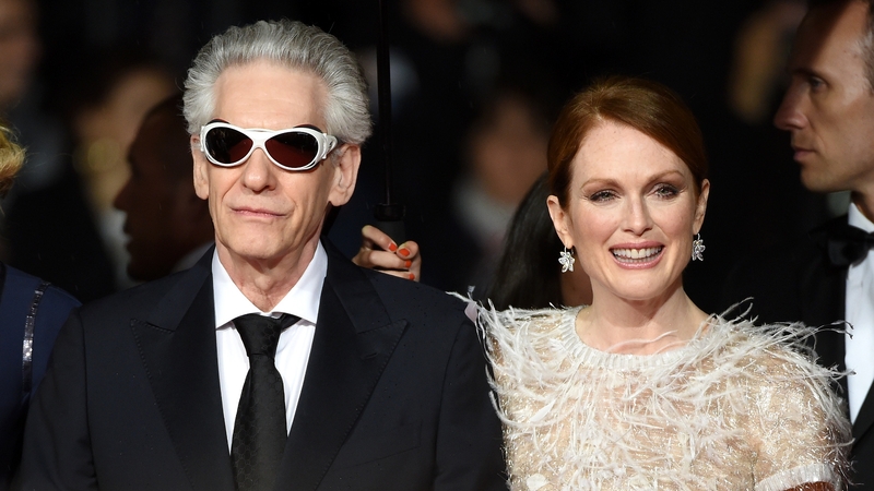 David Cronenberg with Maps to the Stars' lead Julianne Moore