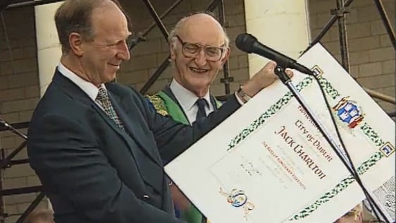 Jack Charlton and Lord Mayor of Dublin 1994