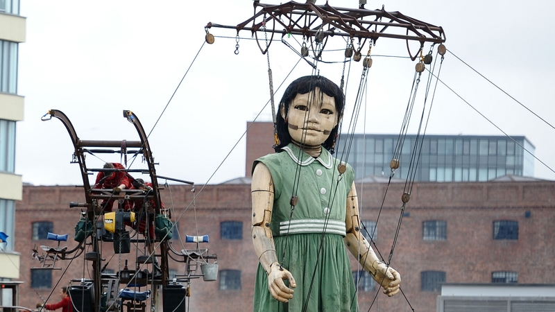 Up to 200,000 people will see the outdoor theatre show, featuring giant puppets, over three days