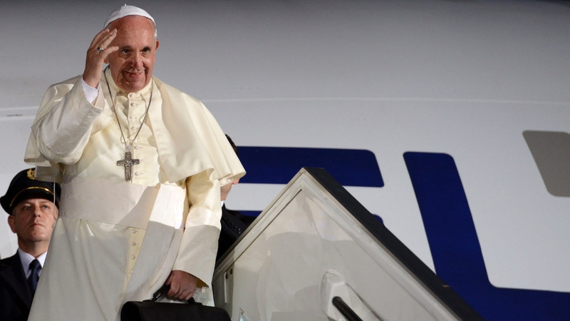 Pope Francis made his remarks on the plane on his way back from a visit to the Middle East