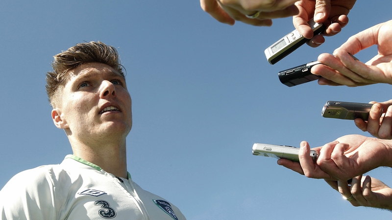 Jeff Hendrick speaking to the media at Malahide