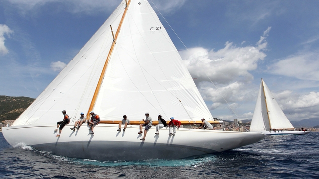 The sailing boat Eileen races during the 12th edition of the Regates Imperiales race, off the French Mediterranean Island of Corsica