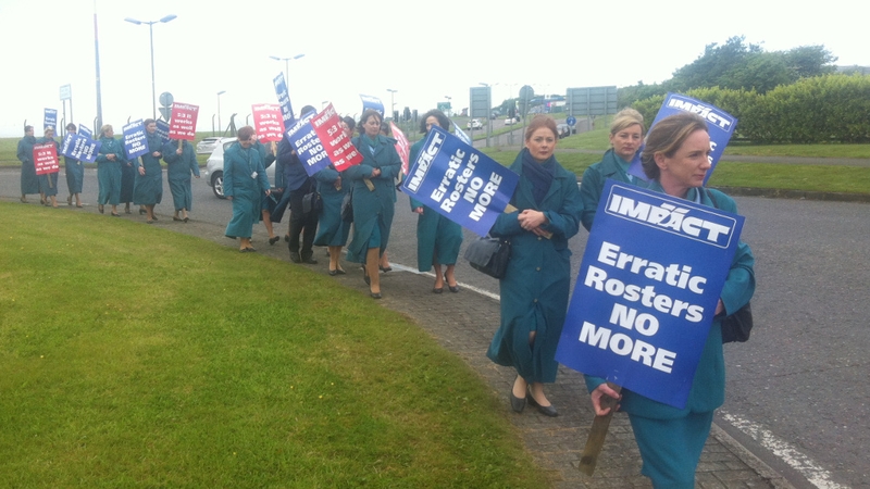 Cabin crew at Cork Airport have been on the picket line since 5am