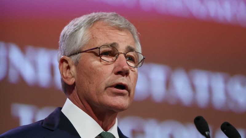 US Defense Secretary Chuck Hagel delivers his speech at the summit in Singapore
