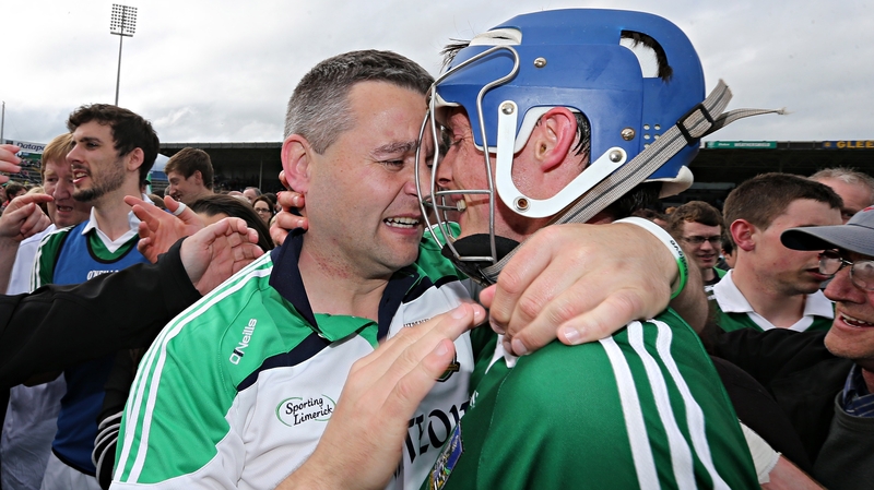 An emotional TJ Ryan and Gavin O'Mahony after the win over Tipperary
