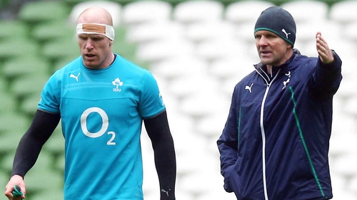 Paul O'Connell (l) on John Plumtree: 'He's a fairly laid-back guy and very experienced - he was great'