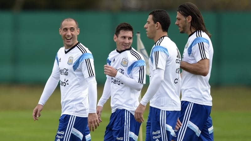 Pablo Zabaleta, Lionel Messi, Maxi Rodriguez and defender Martin Demichelis are all in Argentina's World Cup squad