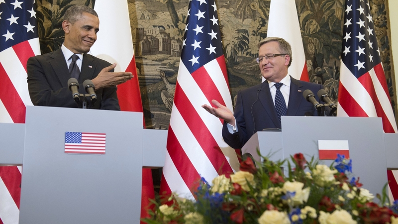 Barack Obama with Polish President Bronislaw Komorowski
