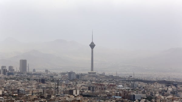 Milad Tower, Tehran, the day after a sandstorm engulfed the Iranian capital