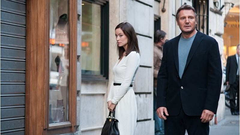 Neeson plays a writer in Paris who is having an affair with a young protégé (Olivia Wilde)