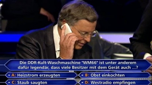 Bosbach makes an all-important call. Picture courtesy of RTL