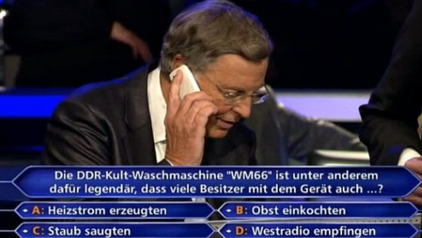 Bosbach makes an all-important call. Picture courtesy of RTL