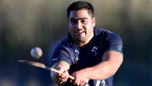Connacht's New Zealand-born prop Rodney Ah You play's hurling on Ireland's Tour to Argentina