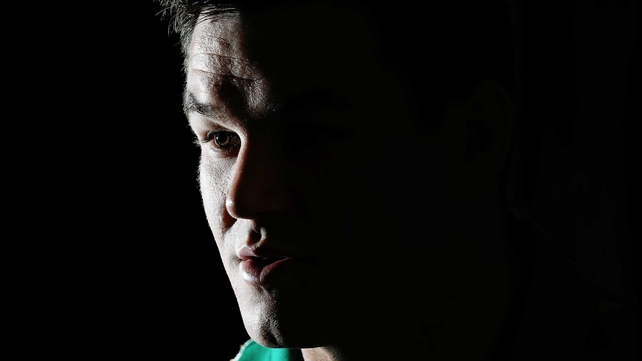 Johnny Sexton talks to the media during Ireland's summer tour to Argentina