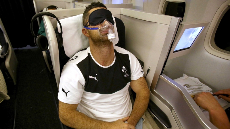 Rob Kearney getting a serious snooze on the flight to Argentina for Ireland's summer tour