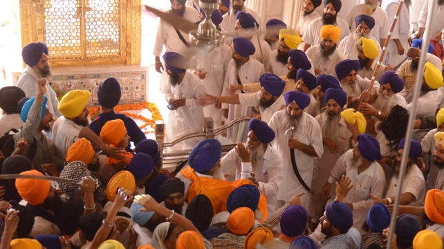 Members of Shiromani Akali Dal (Amritsar) insisted they be allowed to speak first, which sparked the scuffles