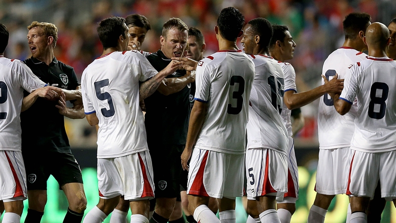 There was a melee with players fro both sides after the foul on Kevin Doyle by Giancarlo Gonzalez