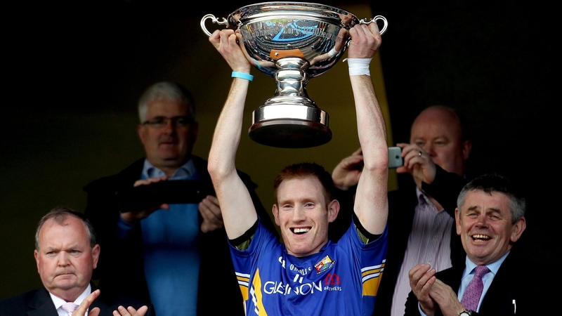 Longford's Martin Coyle lifts The Lory Meagher Cup