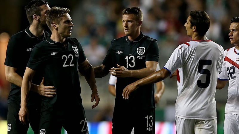 Kevin Doyle reacts after being fouled