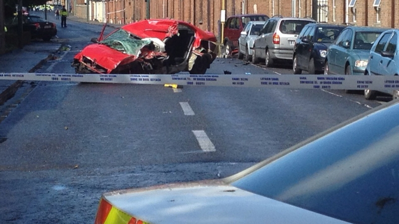 The crash happened in the James's Street area this morning