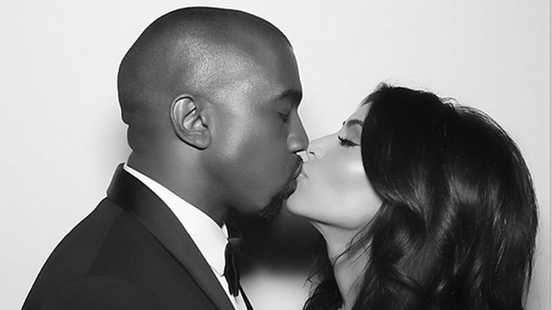 Kanye West and Kim Kardashian