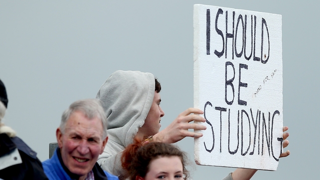 A fan shows studied indifference at the Mayo vs Roscommon game