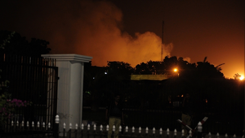 The militants were armed with guns and grenades