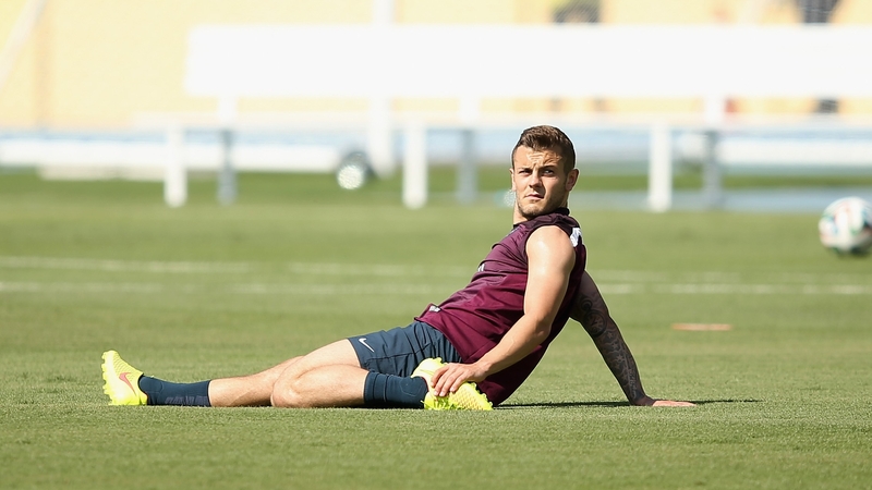 Jack Wilshere of England during a training session at the Urca military base training ground