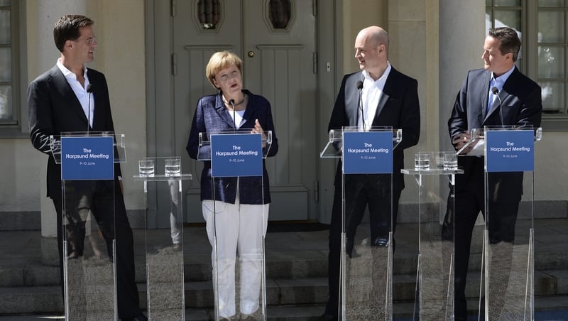 EU leaders at the Swedish Prime Minister's summer residence in Harpsund, Sweden