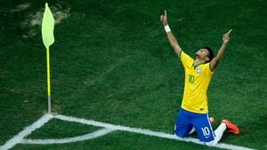 Neymar salutes the Brazilian crowd as World Cup 2014 opens well for the host nation