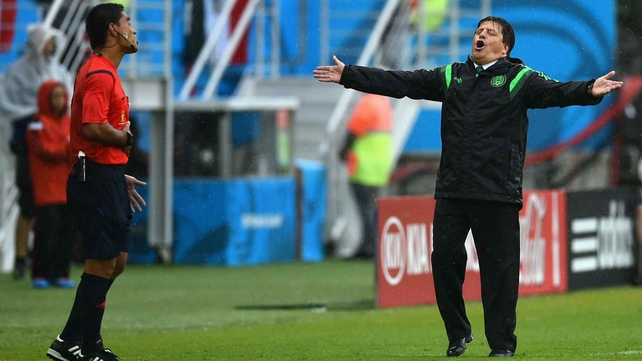 His coach, Miguel Herrera, was none too pleased either