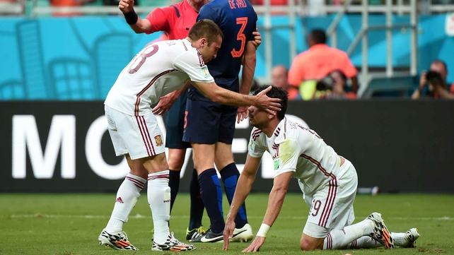 After a slow, even-paced start, Spain's Brazilian-born striker Diego Costa went down on a controversial penalty