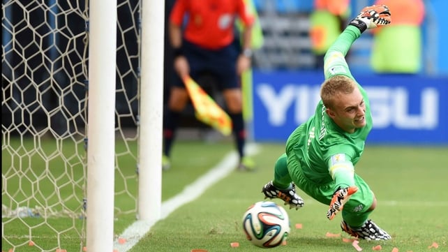 Netherlands goalkeeper Jasper Cillessen dove the right way but failed to make the save