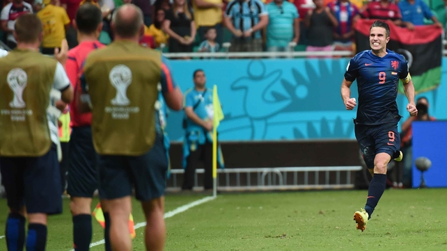 Van Persie, no doubt, was pleased with himself...