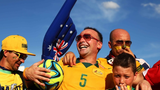 And for the final match of the night, Australia fans made the long trip to Brazil, where their side faced Chile at 2300 in Cuiabá