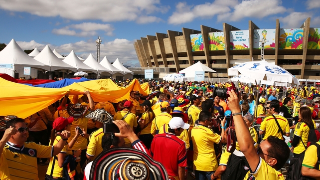 And a large number of Colombian fans in attendance