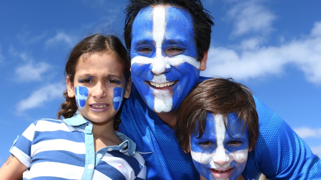 The young and old gathered to support 2004 European Champions Greece