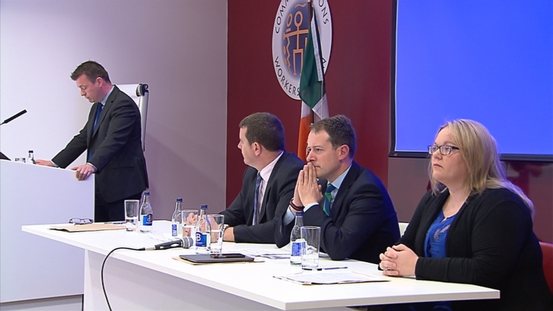 The husting was held in Dublin for party members who are also members of unions