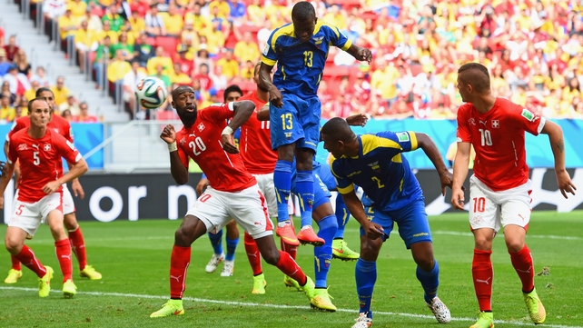 Enner Valencia headed Ecuador into the lead in the 22nd minute