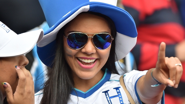 A Honduras fan in good spirits ahead of the clash with France