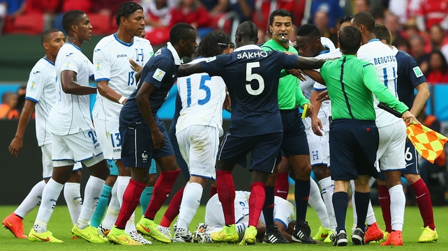 Things got a bit heated after an altercation between Wilson Palacios and Paul Pogba