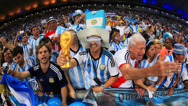 And the huge number of Argentina fans in the Maracana went wild