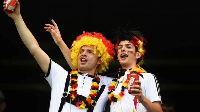 Fans of Germany also made the trip out to the sunny Arena Fonte Nova in Salvador