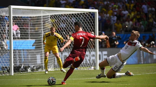 Both teams opened the day playing wide open defence, leaving Portugal star Cristiano Ronaldo to try and take advantage early
