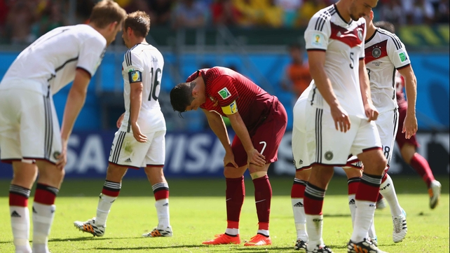 Ronaldo looked weary after a second goal by Müller put Germany up 3-0 just before the half