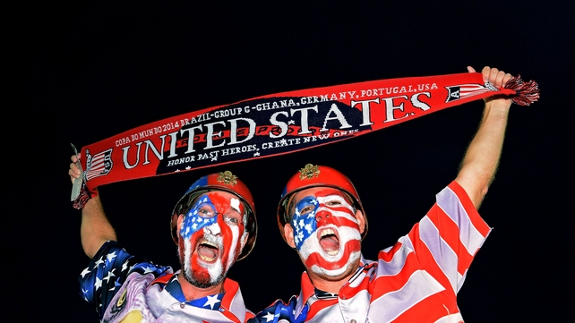 For the final match of Day 5, Ghana took on the USA in Natal at Estádio das Dunas. These proud Americans were two of many who travelled to their country's opening World Cup match