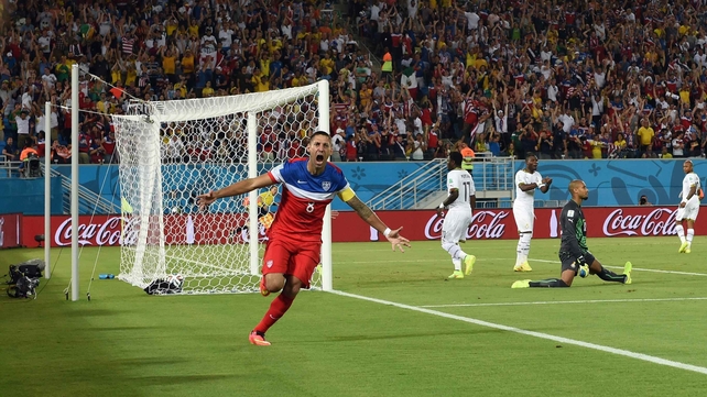 Lightning struck quickly for the US, as forward Clint Dempsey found the goal at the 32 second mark, scoring the fifth fastest goal in World Cup history