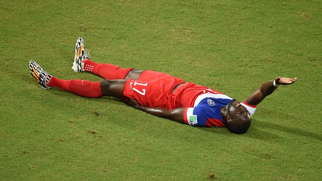 Their luck didn't last the match, though, when forward Jozy Altidore went down with a hamstring injury midway through the first half